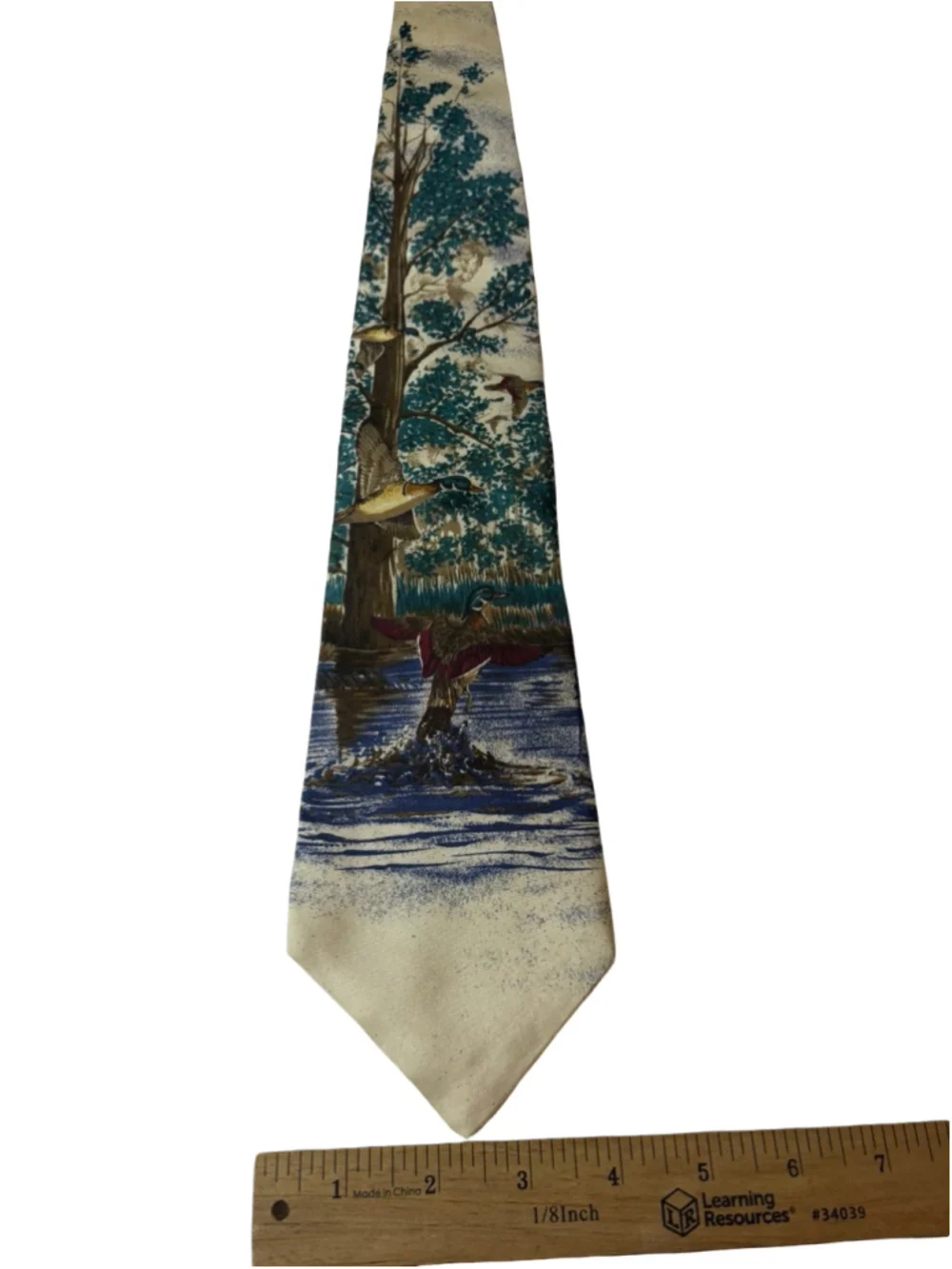 Liberty of London Vintage 100% Italian Silk Duck Hunting Scenic Novelty Tie